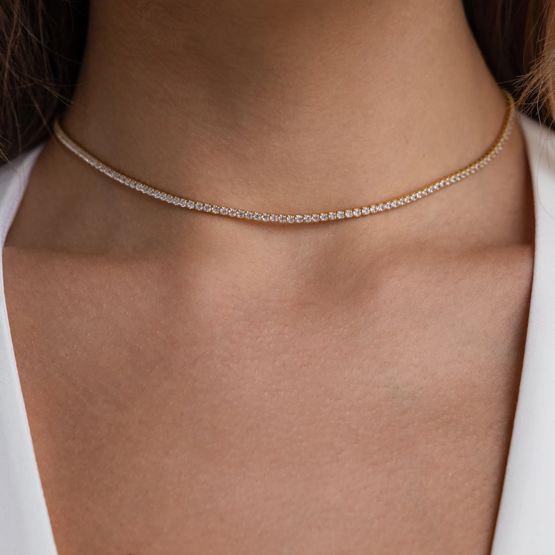 Classic Tennis Diamond Necklace