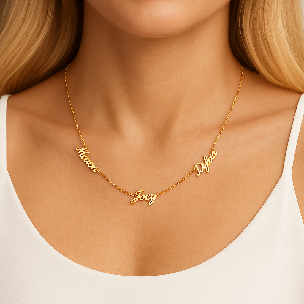 Multiple Signature Link Necklace