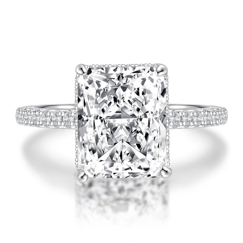 Moissanite Diamond Cut Engagement Ring