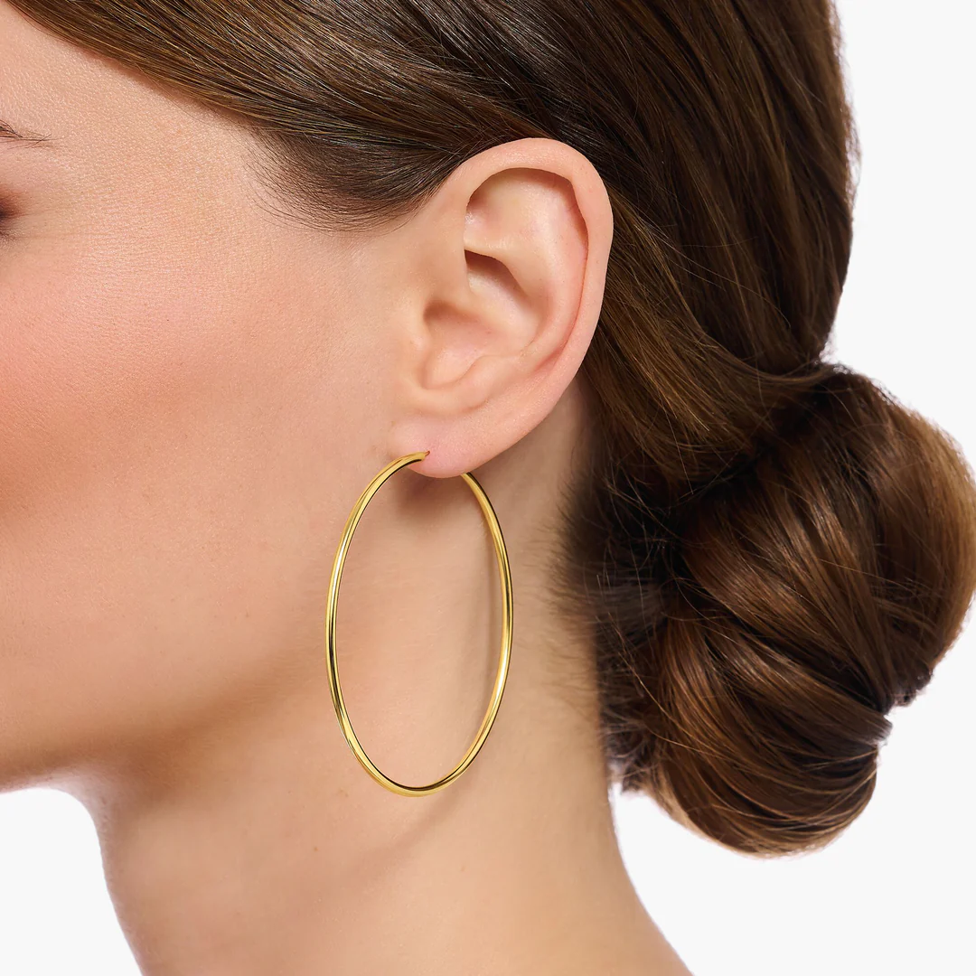 18K Gold Hoop Earrings