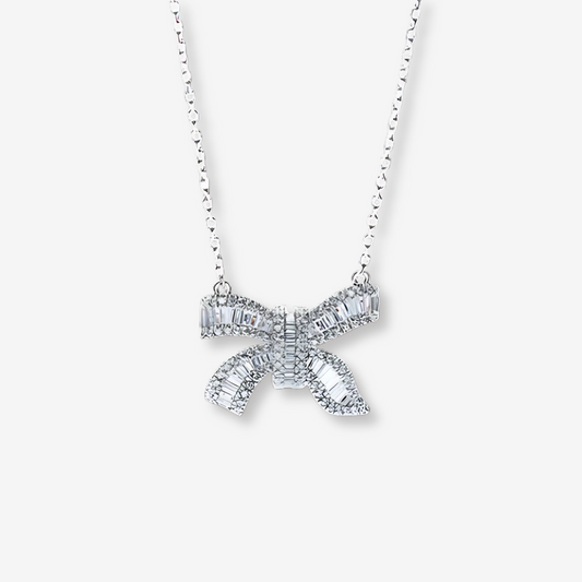 Sterling Silver Bow Necklace