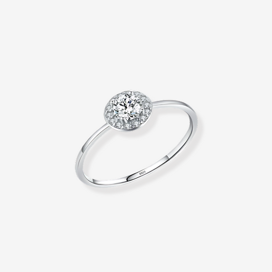 Sterling Silver Oval Engagement Ring
