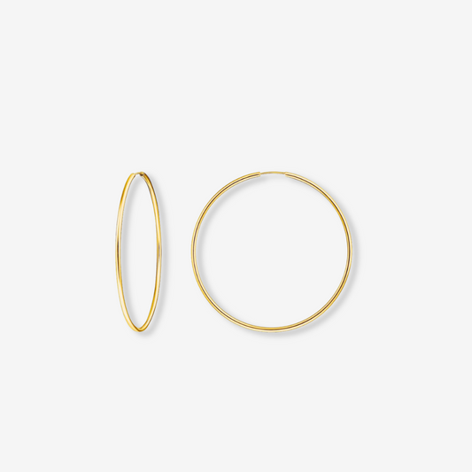 18K Gold Hoop Earrings